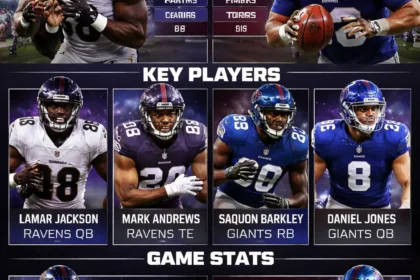 Baltimore Ravens vs New York Giants Match Player Stats