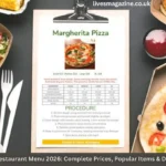 Sheets Restaurant Menu